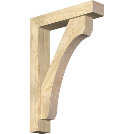 Ekena Millwork Legacy Block Rough Sawn Bracket w/ Offset Brace, Douglas Fir, 6"W x 28"D x 40"H BKT0604X28X40LEC05RDF